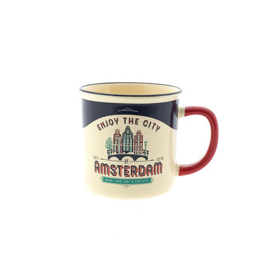 Typisch Hollands Small mug in gift box - Vintage Amsterdam - Houses