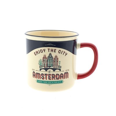Typisch Hollands Small mug in gift box - Vintage Amsterdam - Houses