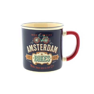 Typisch Hollands Kleine Tasse in Geschenkbox – Vintage Amsterdam – Fahrräder