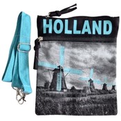 Robin Ruth Denim Nektas - Reisepasstasche - Hollandwindmühlen - Blau - Schwarz