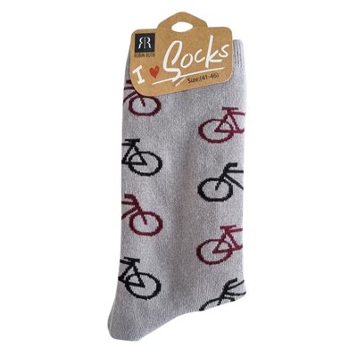 Holland sokken Herrensocken - Radfahren - Grau -(schwarz und rot Radfahren)