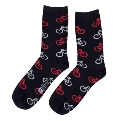 Holland sokken Men's socks - Cycling - Black, white and red bicycles