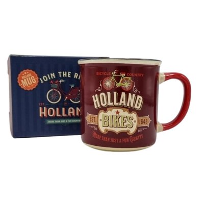 Typisch Hollands Small mug in gift box - Vintage Holland bikes red