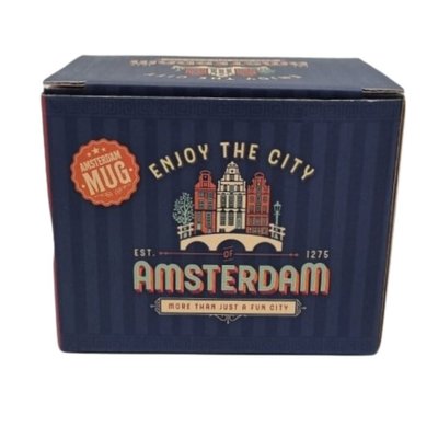 Typisch Hollands Kleine Tasse in Geschenkbox – Vintage Amsterdam – Fahrräder