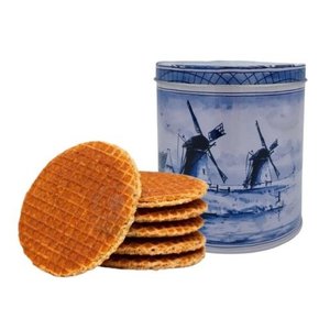 Typisch Hollands Stroopwafels in Delft blue tin Mills