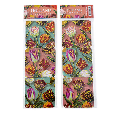 Typisch Hollands Untersetzer mit botanischem Tulpenmotiv (Hübsche Tulpen)