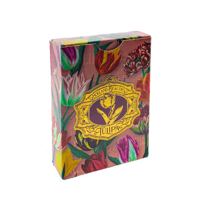 Typisch Hollands Playing cards pretty tulips pink