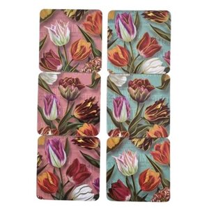 Matix Untersetzer mit botanischem Tulpenmotiv (Hübsche Tulpen)