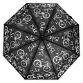 Robin Ruth Luxe paraplu - Zwart-Zilver Bike - Automatic