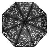 Robin Ruth Luxury umbrella - Black-Silver Bike - Automatic
