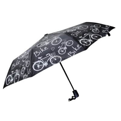 Robin Ruth Luxury umbrella - Black-Silver Bike - Automatic