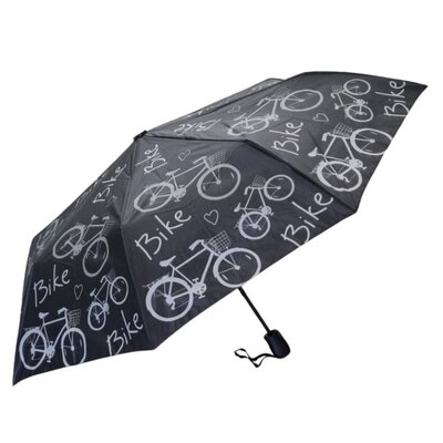 Robin Ruth Luxus-Regenschirm – Black-Silver Bike – Automatik