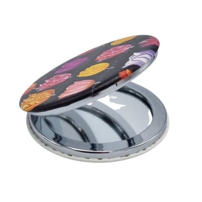 Typisch Hollands Mirror box - Round - Black tulips