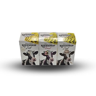 Typisch Hollands 3x Milchverpackung Kuh-Lakritze - Süß-Salz-Frucht