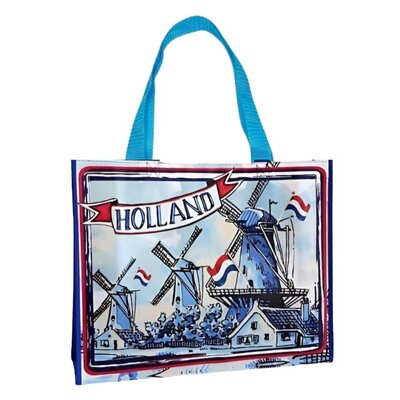 Typisch Hollands Luxus-Shopper Holland - Windmühle - Rot-Weiß-Blau