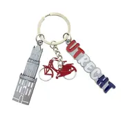 Typisch Hollands Keychain Bicycle - Red - the Dom - Utrecht