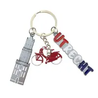 Typisch Hollands Keychain Bicycle - Red - the Dom - Utrecht