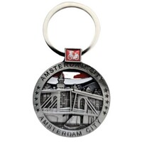 Typisch Hollands Keychain Round Amsterdam tin