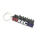 Matix Keychain Utrecht letters - houses and the Dom tower - Tin