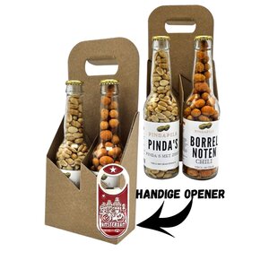 Typisch Hollands Gift set Peanut Pills - Peanuts and Nuts & Opener (Red-Bicycle)