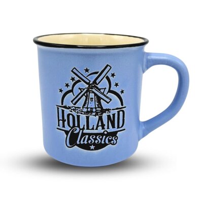 Typisch Hollands Retro Campus Mug Mill Large – Mühle – Blau