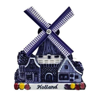 Matix Magnet village mill - Polyprint - Holland - (Delft blue)