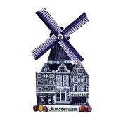 Typisch Hollands Magnet Windmill - Polyprint - Holland - Amsterdam (Delft blue)