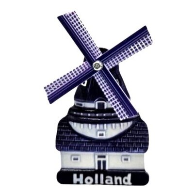 Typisch Hollands Magneet Stellingmolen - Polyprint - Holland - ( Delfts blauw)