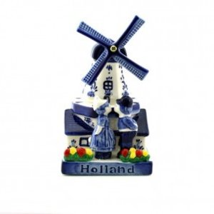 Typisch Hollands Windmill with Kissing Couple