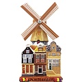 Typisch Hollands Magneet Molen - Polyprint  - Amsterdam