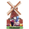 Typisch Hollands Magnet Windmühle - Polyprint - Niederländisches küssendes Paar.