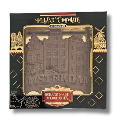 Typisch Hollands Chocolade Plaquette Amsterdam grachten Melk