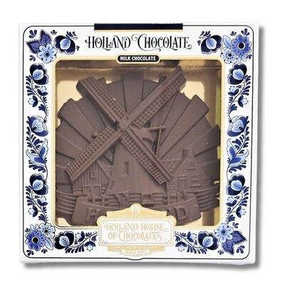 Typisch Hollands Chocolate Plaque Holland Mills Delft Blue Milk