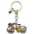 Typisch Hollands Keychain Holland yellow bicycle with charm (rhinestone)