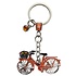 Matix Sleutelhanger Amsterdam - oranje fiets  met bedel (strassteentje)