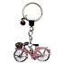 Matix Schlüsselanhänger Amsterdam - rosa Fahrrad mit Anhänger (Strass)