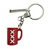 Typisch Hollands Keychain Beer mug red and label Amsterdam