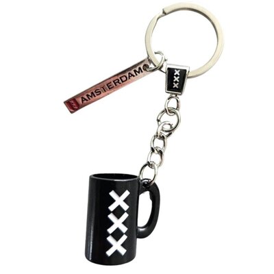 Typisch Hollands Keychain charms cup/heart/weed gold - Copy