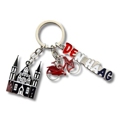 Typisch Hollands Keychain Bicycle - The Hague - Red - Copy