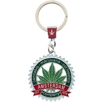 Typisch Hollands Sleutelhanger Cannabis blad - Amsterdam