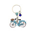 Typisch Hollands Keychain Amsterdam - blue bicycle with charm (rhinestone)