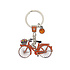 Typisch Hollands Keychain Amsterdam - orange bicycle with charm (rhinestone)