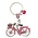 Matix Schlüsselanhänger Amsterdam - rosa Fahrrad mit Anhänger (Strass)