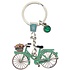Typisch Hollands Keychain Holland green bicycle with charm (rhinestone)