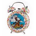 Typisch Hollands Alarm clock Holland - with windmill (hands) and tulip decoration