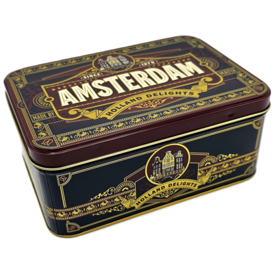 Typisch Hollands Tin of gingerbread rectangle Amsterdam - deco