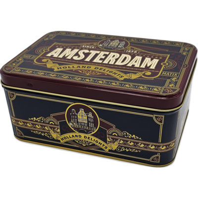 Typisch Hollands Tin of gingerbread rectangle Amsterdam - deco