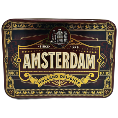 Typisch Hollands Tin of gingerbread rectangle Amsterdam - deco