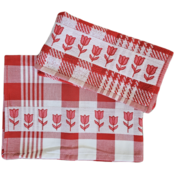 TTD Gifts Kitchen textile package Red-White Tulips