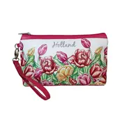 Typisch Hollands Toiletry bag - Red - tulip motif - pink